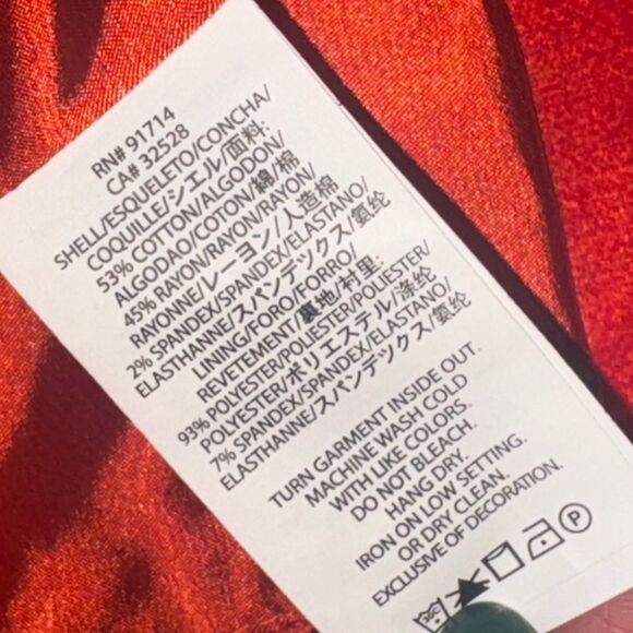 🔥 Armani Exchange AX women’s vintage orange velvet 2 button blazer size large - Picture 8 of 8